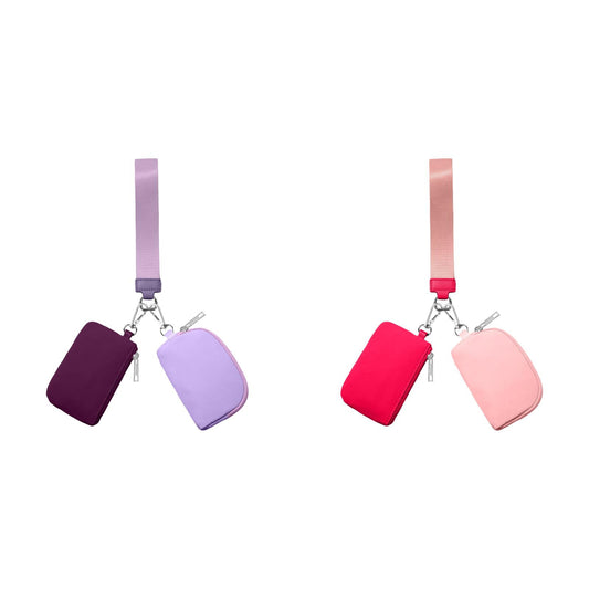3/2/1PCS Keychain Wallet Mini Zip Around Wristlet Wallets For Women Detachable Dual Pouch Wristlet Portable V1189-LWWAL-20260325-00161