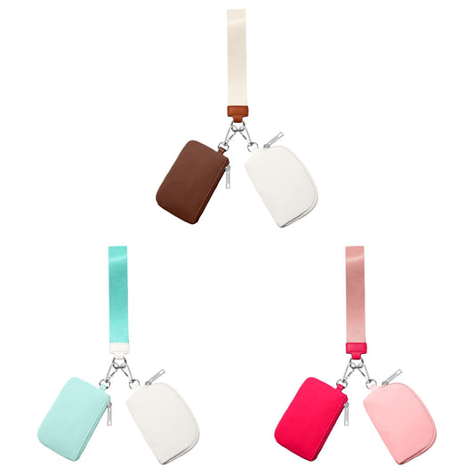 3/2/1PCS Keychain Wallet Mini Zip Around Wristlet Wallets For Women Detachable Dual Pouch Wristlet Portable V1189-LWWAL-20260325-00163