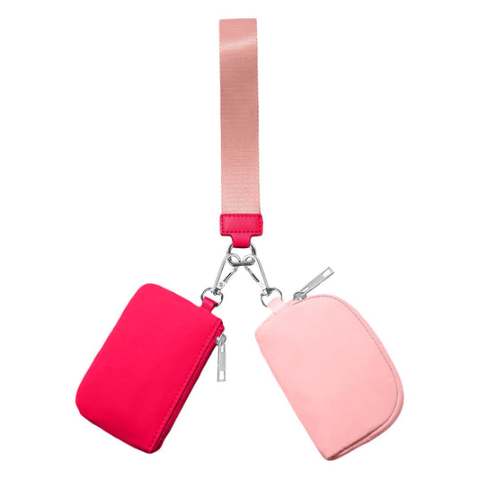 3/2/1PCS Keychain Wallet Mini Zip Around Wristlet Wallets For Women Detachable Dual Pouch Wristlet Portable V1189-LWWAL-20260325-00164