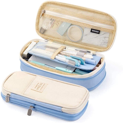 CICIMELON Big Capacity Pencil Pen Case Large Storage Pencil Bag Pouch Organizer (Purple) Blue V1189-LWWAL-20260325-00184