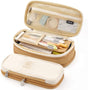 CICIMELON Big Capacity Pencil Pen Case Large Storage Pencil Bag Pouch Organizer (Purple) Khaki V1189-LWWAL-20260325-00185