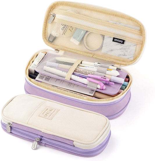 CICIMELON Big Capacity Pencil Pen Case Large Storage Pencil Bag Pouch Organizer (Purple) Purple V1189-LWWAL-20260325-00186
