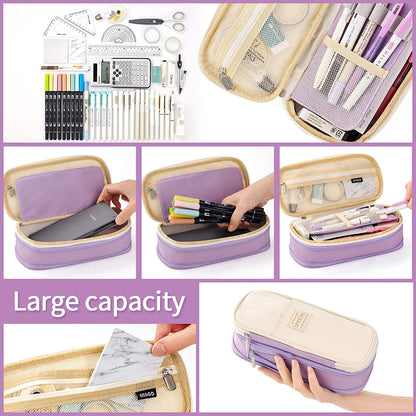CICIMELON Big Capacity Pencil Pen Case Large Storage Pencil Bag Pouch Organizer (Purple) Purple V1189-LWWAL-20260325-00186