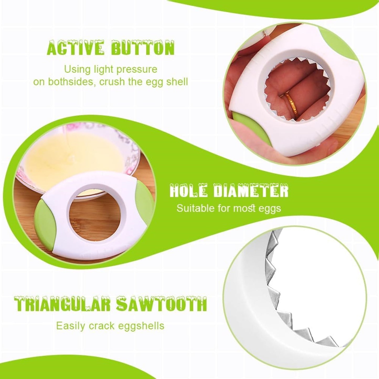 Egg Shell Opener for Hard Boiled Eggs,Egg Peeler Tool Topper Cutter Tool, Handheld Quick Raw Eggs Cracker V1189-LWWAL-20260325-00199