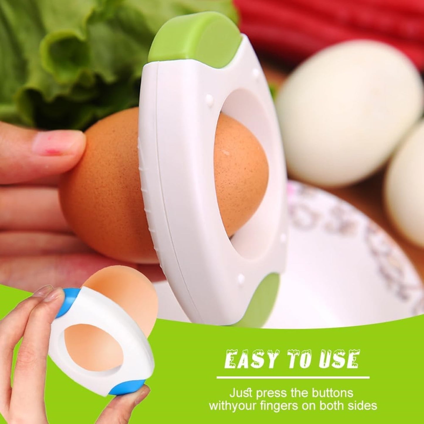 Egg Shell Opener for Hard Boiled Eggs,Egg Peeler Tool Topper Cutter Tool, Handheld Quick Raw Eggs Cracker V1189-LWWAL-20260325-00199