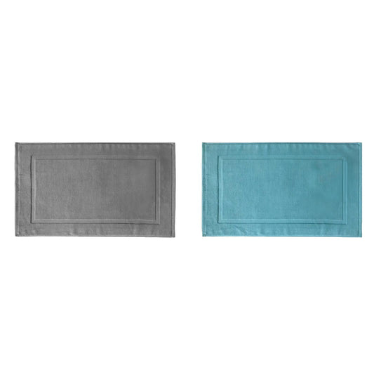 2PCS White Cotton Classic Rug Bath Mats Absorbent Cotton Hotel Spa Shower Bathtub Mats [Not A Bathroom Rug] V1189-LWWAL-20260325-00208