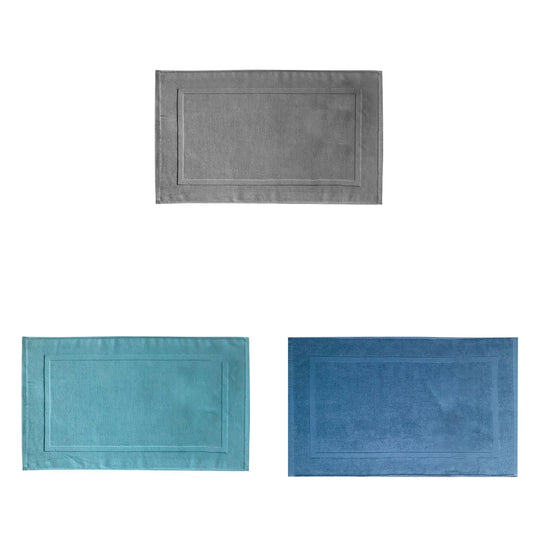2PCS White Cotton Classic Rug Bath Mats Absorbent Cotton Hotel Spa Shower Bathtub Mats [Not A Bathroom Rug] V1189-LWWAL-20260325-00209