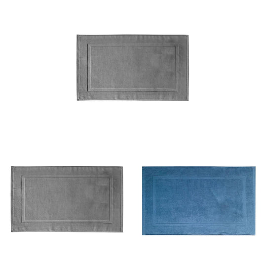 2PCS White Cotton Classic Rug Bath Mats Absorbent Cotton Hotel Spa Shower Bathtub Mats [Not A Bathroom Rug] V1189-LWWAL-20260325-00214