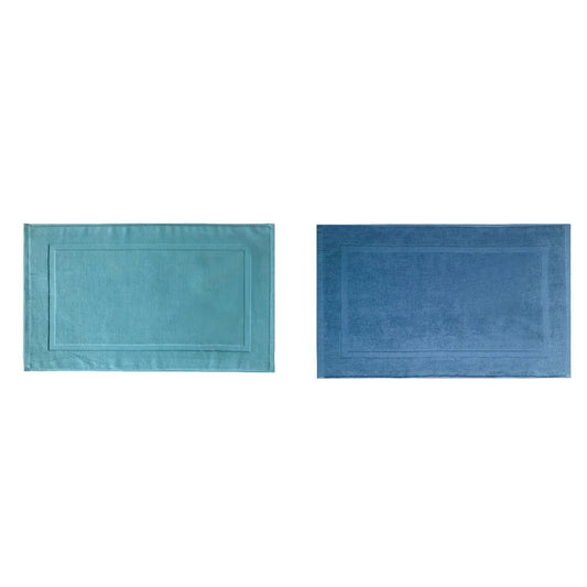 2PCS White Cotton Classic Rug Bath Mats Absorbent Cotton Hotel Spa Shower Bathtub Mats [Not A Bathroom Rug] V1189-LWWAL-20260325-00217
