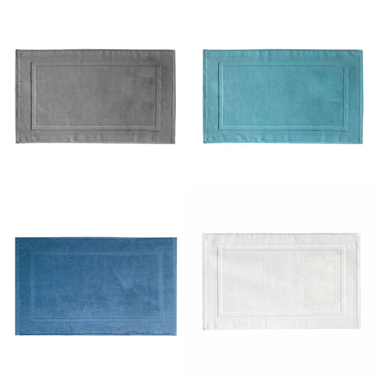 2PCS White Cotton Classic Rug Bath Mats Absorbent Cotton Hotel Spa Shower Bathtub Mats [Not A Bathroom Rug] V1189-LWWAL-20260325-00233