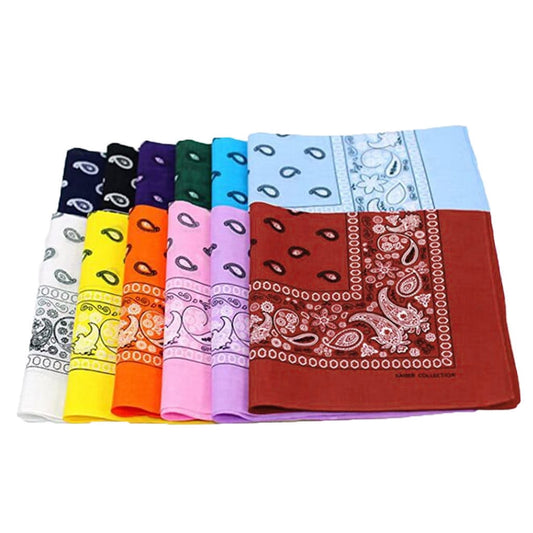 WANYNG Dozen Paisley Bandanas Multi Colored Set Cowboy Bandana Head Scarf Double Sided Embroide Mens V1189-LWWAL-20260325-00239