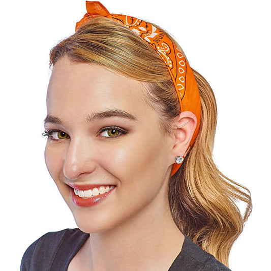 WANYNG Dozen Paisley Bandanas Multi Colored Set Cowboy Bandana Head Scarf Double Sided Embroide Mens V1189-LWWAL-20260325-00239