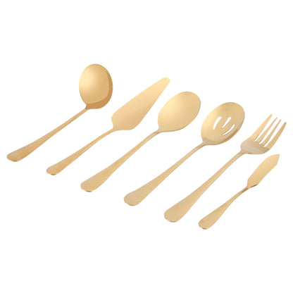 6-Piece Gold Stainless Steel Serving Flatware Set V1189-LWWAL-20260325-00240