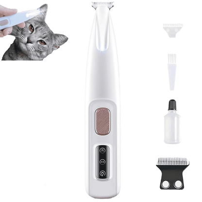 Belvedere Cat Grooming Trimmer - Rechargeable Low Noise Clipper with LED Light, Waterproof & Precision for V1189-LWWAL-20260325-00245