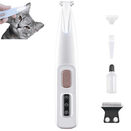 Belvedere Cat Grooming Trimmer - Rechargeable Low Noise Clipper with LED Light, Waterproof & Precision for V1189-LWWAL-20260325-00245