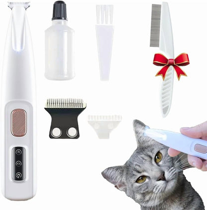 Belvedere Cat Grooming Trimmer - Rechargeable Low Noise Clipper with LED Light, Waterproof & Precision for V1189-LWWAL-20260325-00245