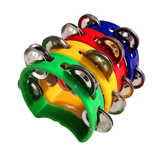 Kotyreds 4pcs Hand Tambourine Drum Bell Metal Jingles Percussion Kids Musical Game Toys One Size Multicolor V1189-LWWAL-20260325-00250