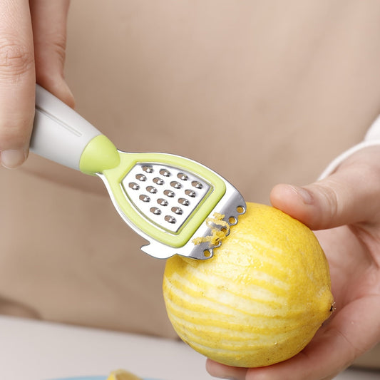 Green Stainless Steel 3-in-1 Citrus Zester & Juicer - Multi-Functional Lemon Grater, Peeler & Juicing Tool V1189-LWWAL-20260325-00256