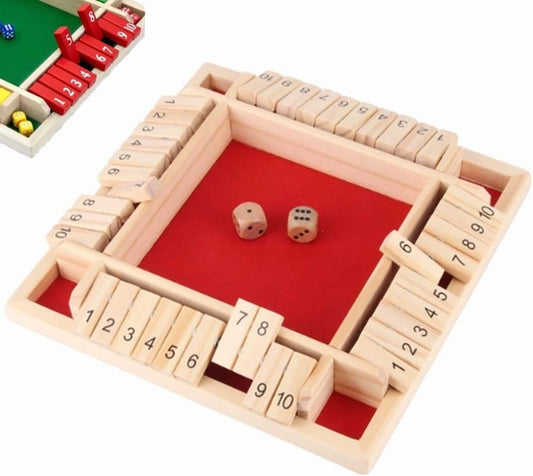 Shut The Box-Wooden Dice Board Game, Funny Family Shut The Box Game 2-4 Player, Board Games Gift for Family V1189-LWWAL-20260325-00279