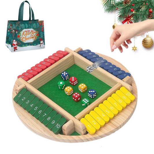 Shut The Box-Wooden Dice Board Game, Funny Family Shut The Box Game 2-4 Player, Board Games Gift for Family V1189-LWWAL-20260325-00282