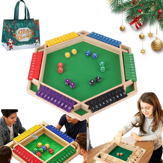 Shut The Box-Wooden Dice Board Game, Funny Family Shut The Box Game 2-4 Player, Board Games Gift for Family V1189-LWWAL-20260325-00284