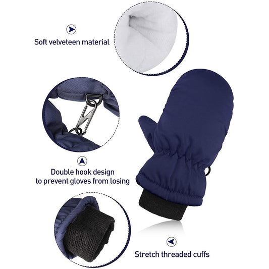 GXWEA Gloves For Kids Toddler Skis Kids Gloves Winter Gloves Thick Gloves Stretchy Warm Gloves Boys Girls V1189-LWWAL-20260325-00330