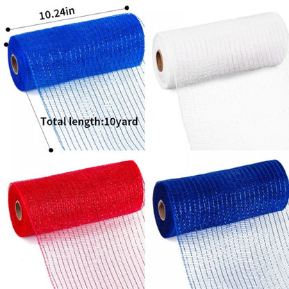 Clearance 4 Rolls Poly Burlap Deco Mesh 10 Inch Wide Decorative Ribbon Wrapping Home Door Wreath Decoration V1189-LWWAL-20260325-00344