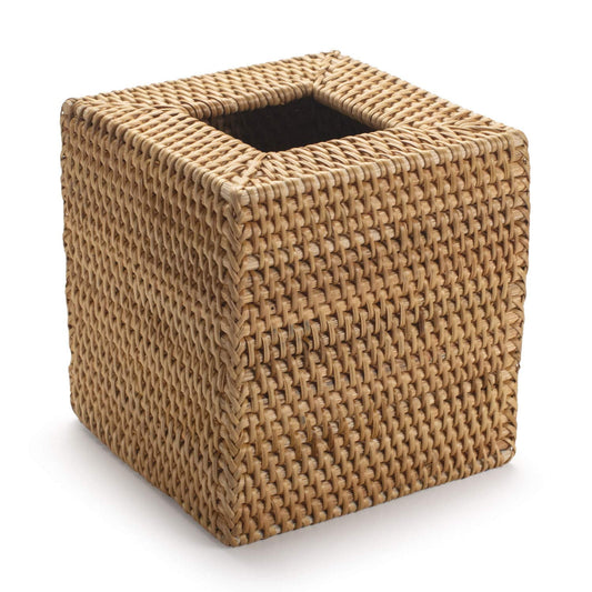 [Gazdag]Rattan Tissue Box Cover Square, Hand Woven Wicker Tissue Holder, 5.5 x 5.5 X 5.7 inch, Natural V1189-LWWAL-20260325-00404