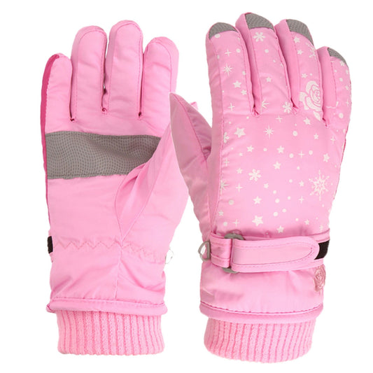TAIAOJING Kids Winter Snow Ski Gloves Kids Winter Warm Windproof Cold Weather Outdoor Sports Gloves For Boys V1189-LWWAL-20260325-00434