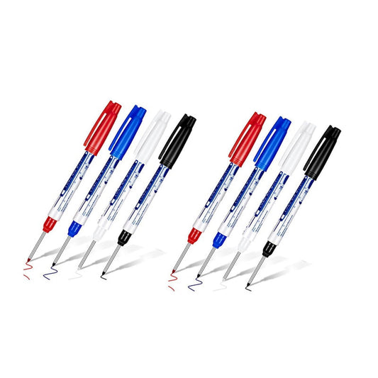 8 Pcs Deep Reach Markers Long Nose Marker Waterproof Deep Hole Marker 30 mm Reach Permanent Markers, 4 Colors V1189-LWWAL-20260325-00437