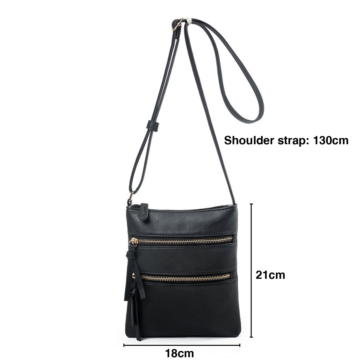 Small Crossbody Purses for Women Multi Pocket Travel Bag Over The Shoulder with Extra Long Strap - Beige Black V1189-LWWAL-20260325-00445