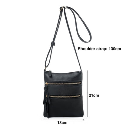 Small Crossbody Purses for Women Multi Pocket Travel Bag Over The Shoulder with Extra Long Strap - Beige Black V1189-LWWAL-20260325-00445