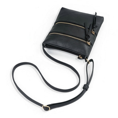 Small Crossbody Purses for Women Multi Pocket Travel Bag Over The Shoulder with Extra Long Strap - Beige Black V1189-LWWAL-20260325-00445