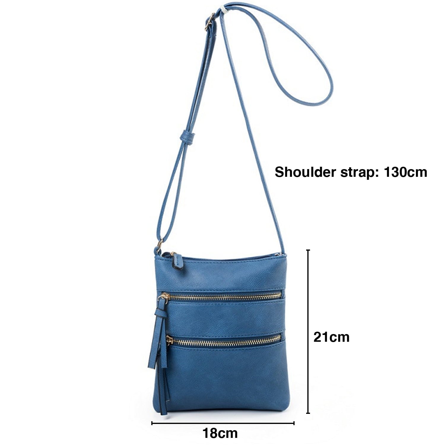 Small Crossbody Purses for Women Multi Pocket Travel Bag Over The Shoulder with Extra Long Strap - Beige Navy V1189-LWWAL-20260325-00449