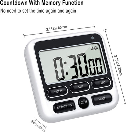 Digital Kitchen Timers for Cooking, Large Digits, Loud Alarm, Baking Kitchen Timers Pink V1189-LWWAL-20260325-00467