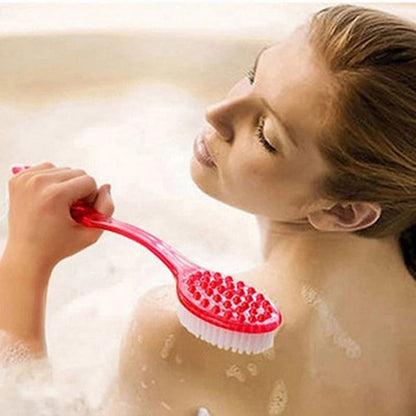 Warkul Long Handled Bath Shower Back Brush Body Scrubber Massager Skin Cleaning Tool Brush 2023 New Rose Red V1189-LWWAL-20260325-00471