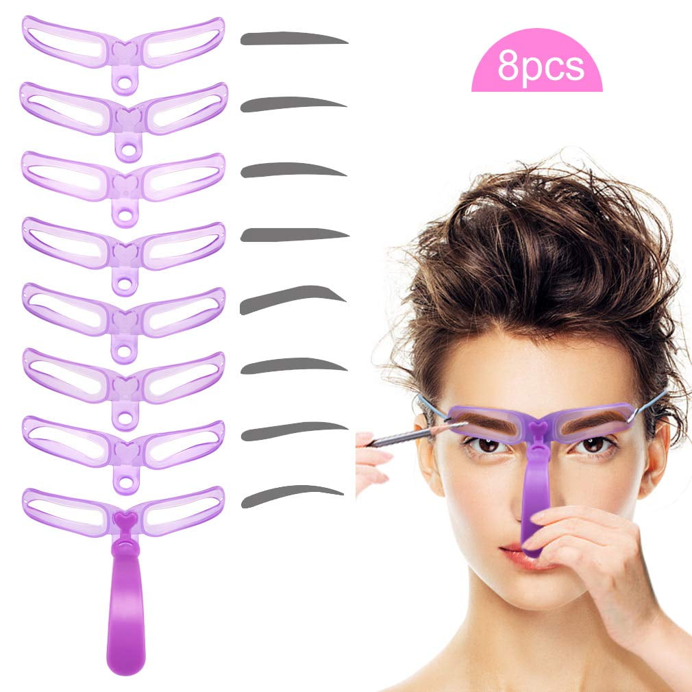 Eyebrow Stencils, Eyebrow Template, 8 Styles Reusable Eyebrow Stencil V1189-LWWAL-20260325-00472