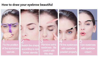 Eyebrow Stencils, Eyebrow Template, 8 Styles Reusable Eyebrow Stencil V1189-LWWAL-20260325-00472
