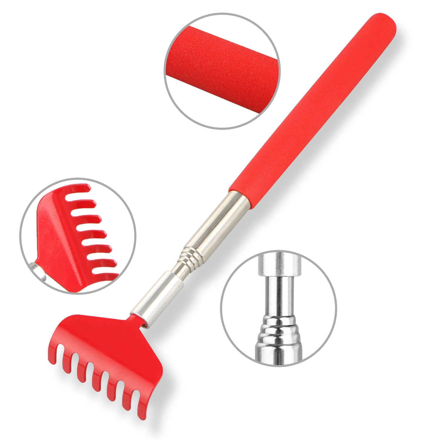 GLUAAE Retractable Telescoping Back Scratchers Stainless Steel with Non Slip Handle Extends 27 Inches V1189-LWWAL-20260325-00477