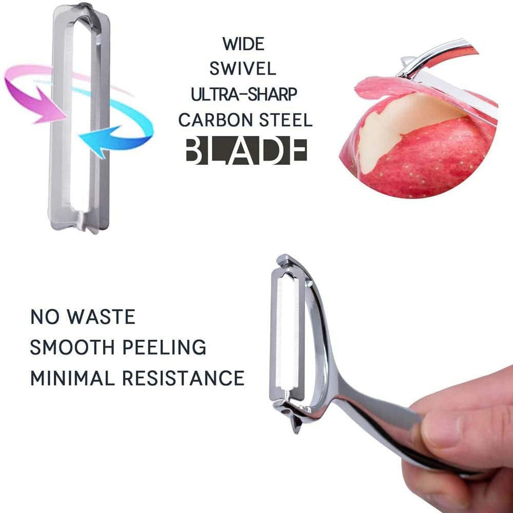 Vegetable Fruit Peeler - Ultra Sharp Stainless Steel Peeler for Potato Apple Carrot and Veggies V1189-LWWAL-20260325-00479
