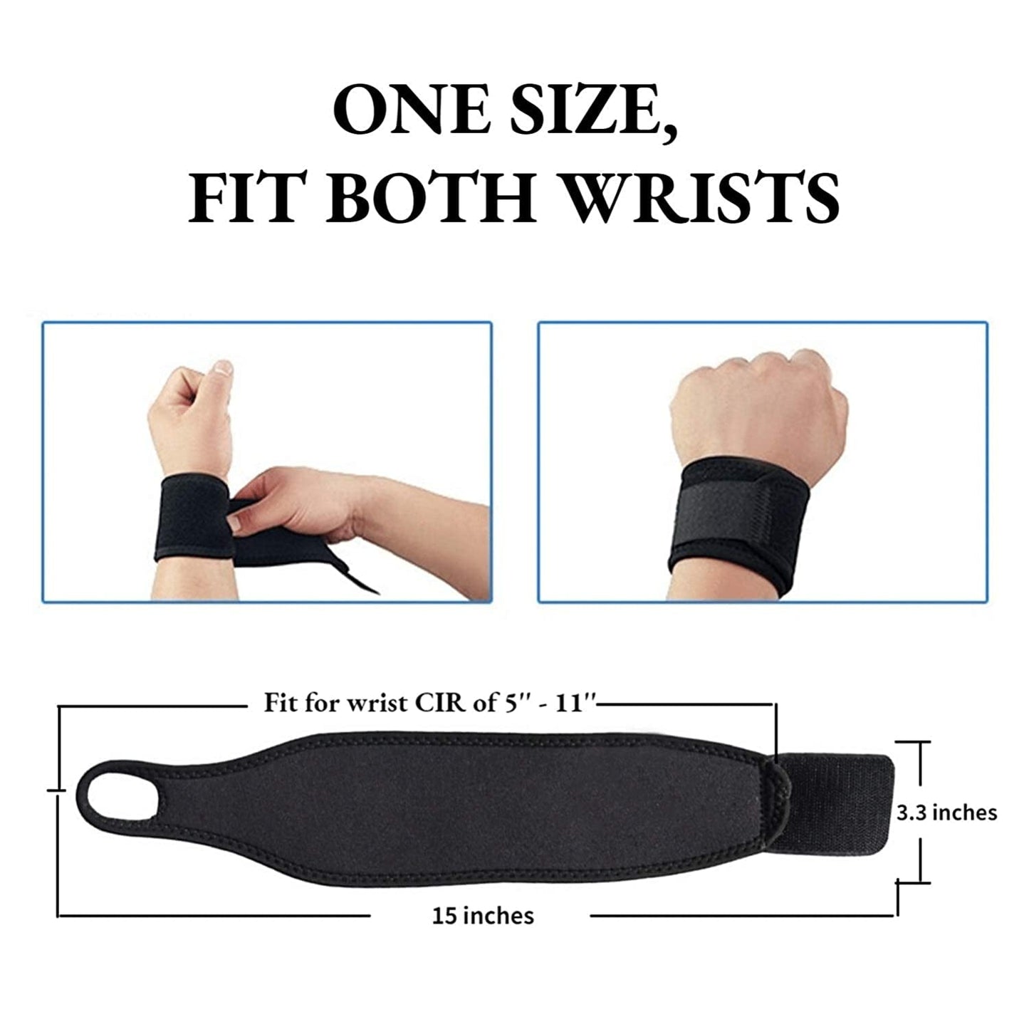 2 Pack Adjustable Sport Wrist Brace, Wrist Support, Wrist Wrap, Wrist Strap V1189-LWWAL-20260325-00480