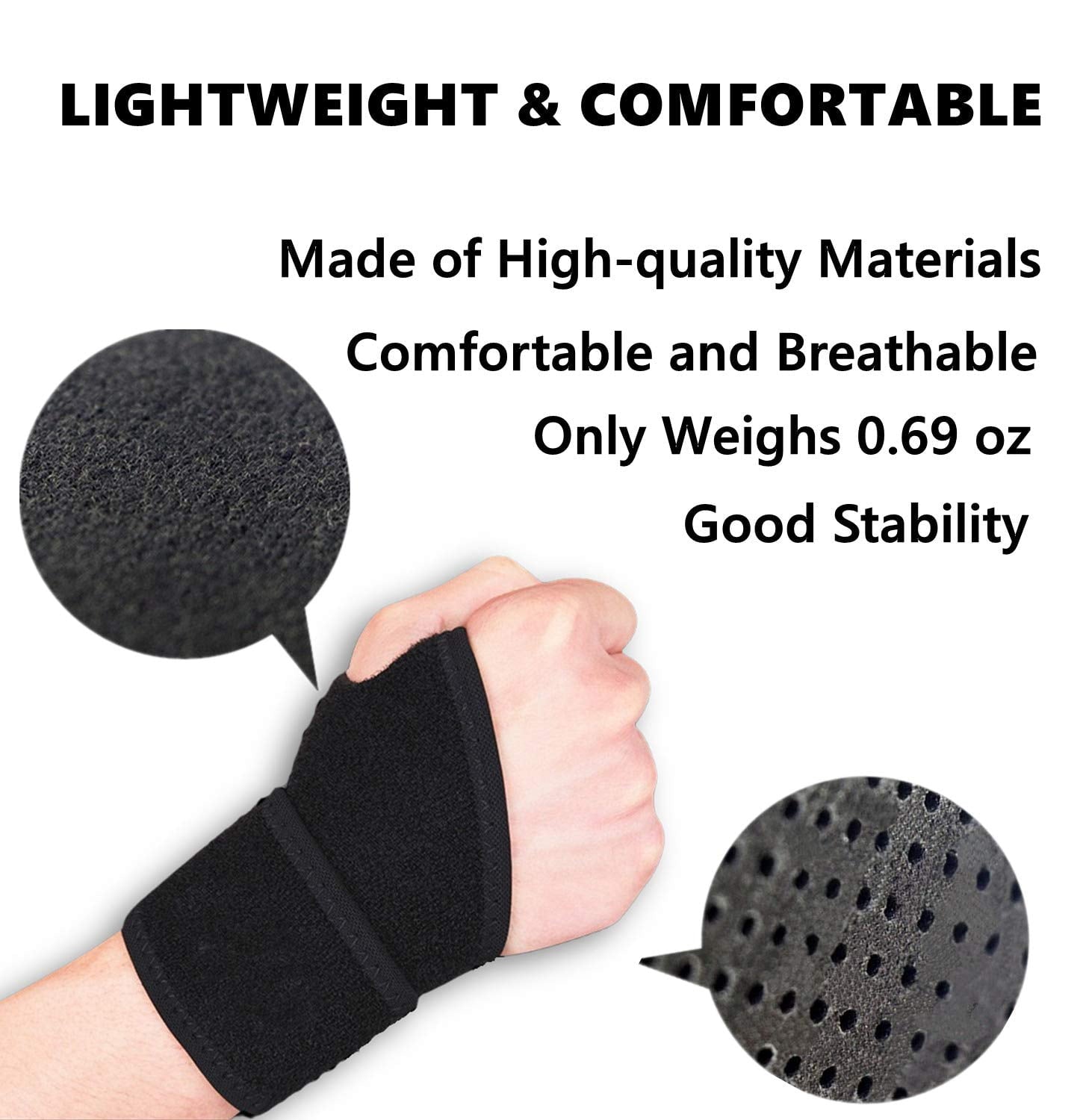 2 Pack Adjustable Sport Wrist Brace, Wrist Support, Wrist Wrap, Wrist Strap V1189-LWWAL-20260325-00480