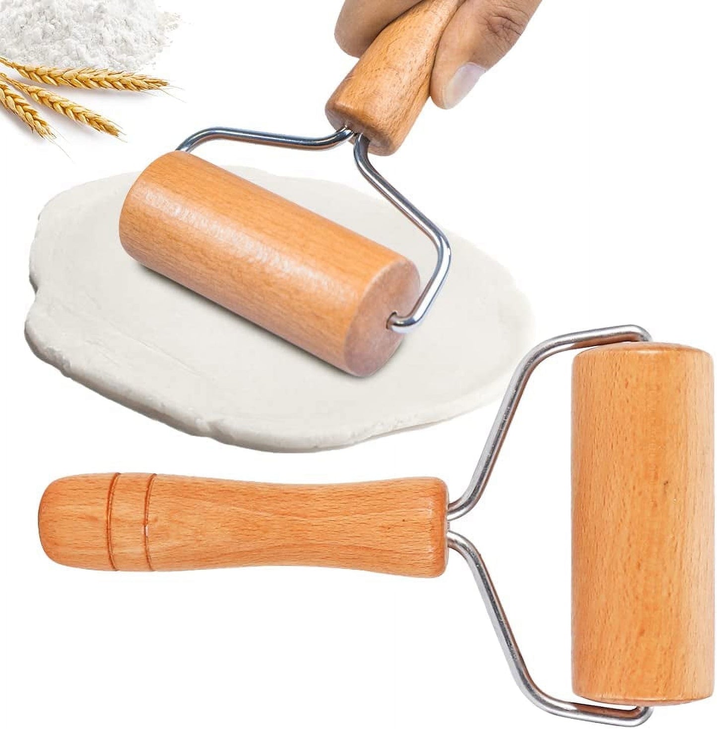 Dockapa Wooden Rolling Pin Small 9.5cm Non-stick Dough Roller V1189-LWWAL-20260325-00495