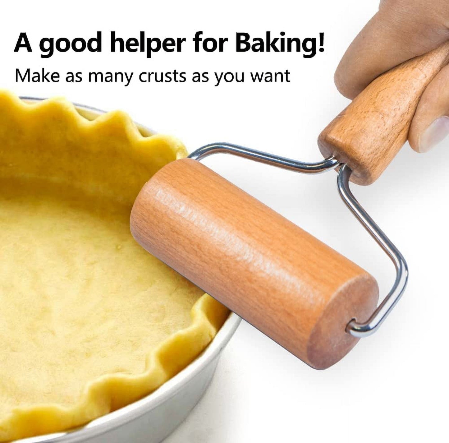 Dockapa Wooden Rolling Pin Small 9.5cm Non-stick Dough Roller V1189-LWWAL-20260325-00495