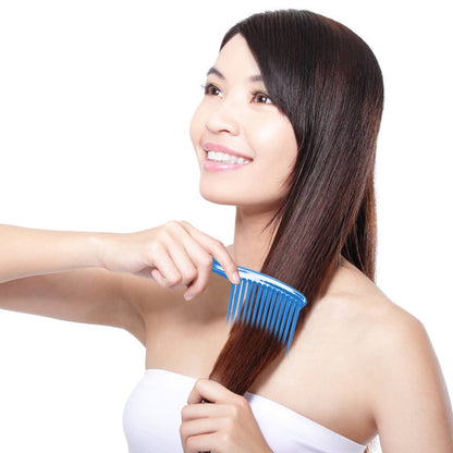 Large Wide Tooth Comb Handle Detangling Reduce Hair Loss Brush Tool (Black) Blue V1189-LWWAL-20260325-00499