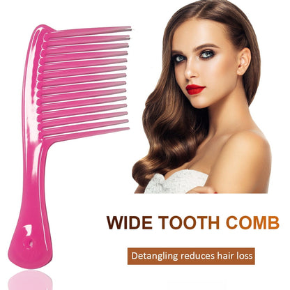 Large Wide Tooth Comb Handle Detangling Reduce Hair Loss Brush Tool (Black) Pink V1189-LWWAL-20260325-00500