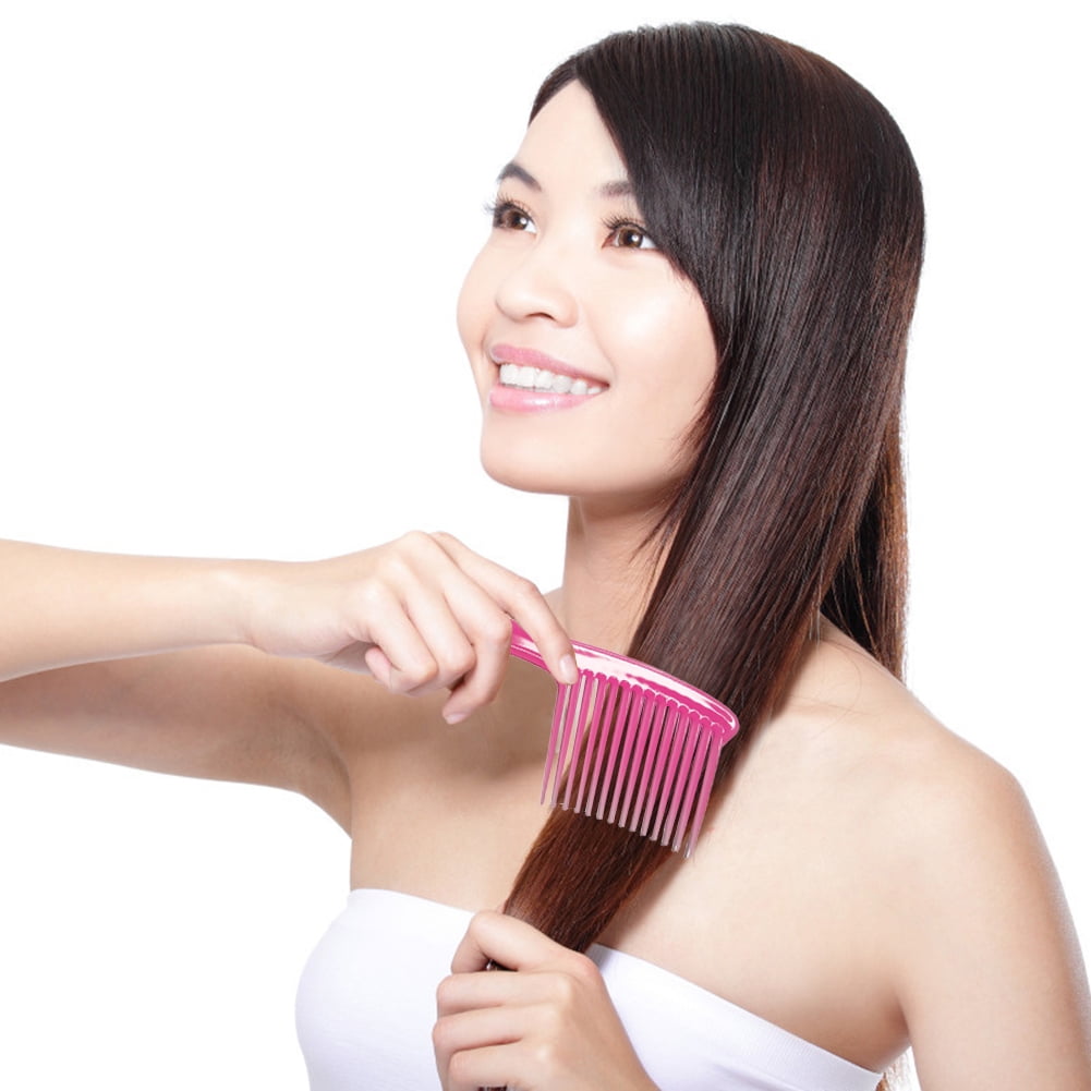Large Wide Tooth Comb Handle Detangling Reduce Hair Loss Brush Tool (Black) Pink V1189-LWWAL-20260325-00500