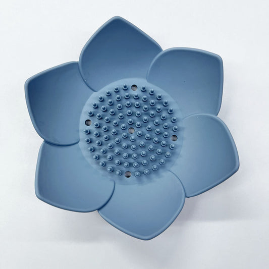 Silicone Soap Dishes with Draining - Lotus Shaped Bathroom Bar Soap Holder for Shower - Soap Tray for Kitchen V1189-LWWAL-20260325-00507