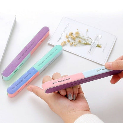 Visland 7 Way Nail File and Buffer Block Nail Buffering Files 7 Steps Washable Emery Boards Professional V1189-LWWAL-20260325-00513
