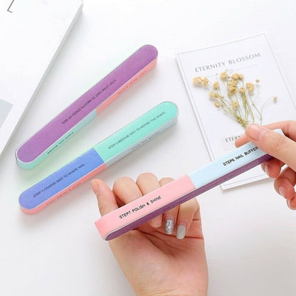 Visland 7 Way Nail File and Buffer Block Nail Buffering Files 7 Steps Washable Emery Boards Professional V1189-LWWAL-20260325-00513